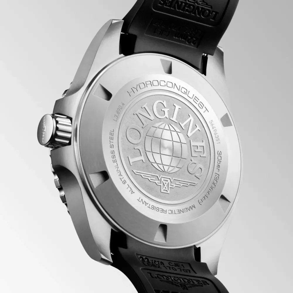 Longines HydroConquest GMT 43mm L3.890.4.56.9 | Herreure Med Rem | Herreure I Stål