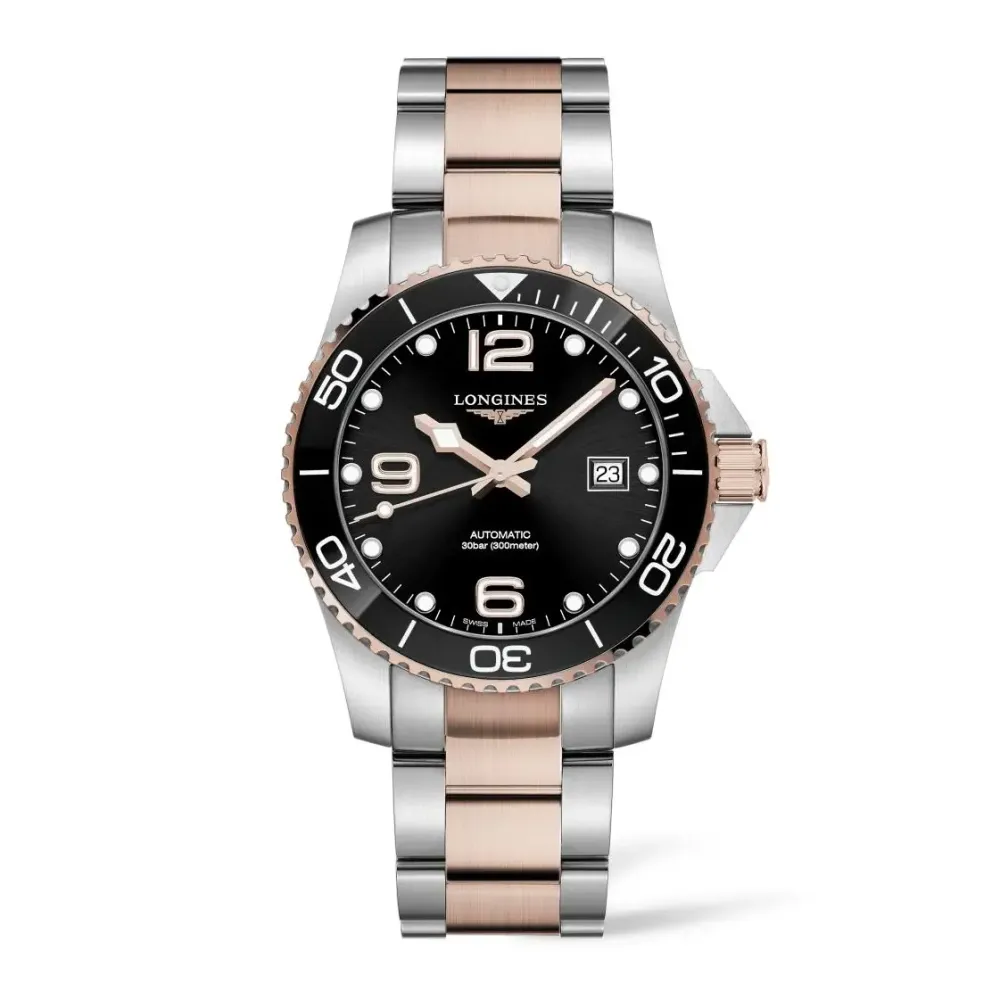 Longines HydroConquest 41mm L3.781.3.58.7 | Herreure Med Lænke | Herreure I Bicolor