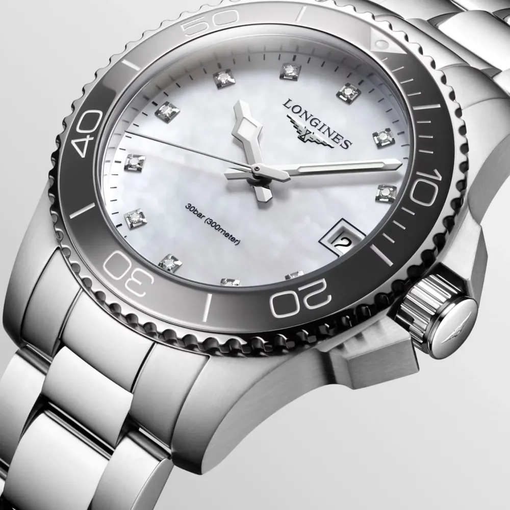 Longines HydroConquest 32mm L3.370.4.87.6 | Dame Dameure Med Lænke | Dameure I Stål