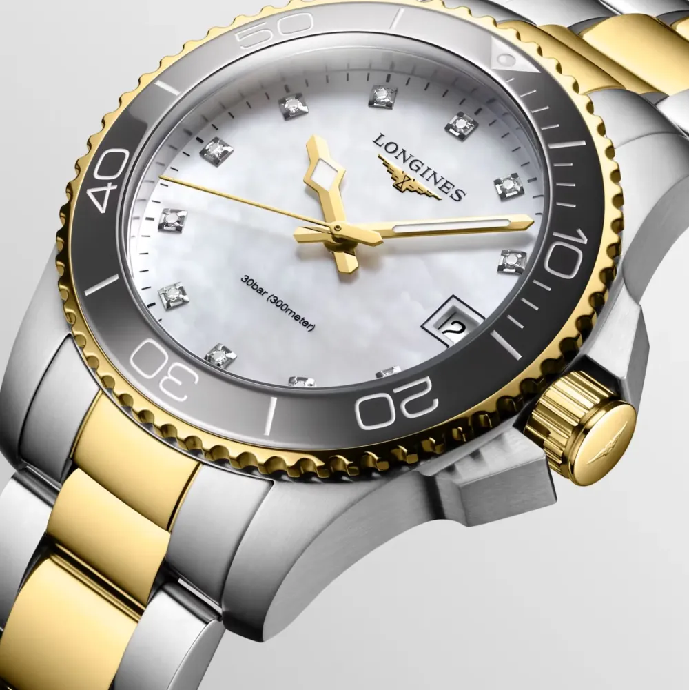 Longines HydroConquest 32mm L3.370.3.87.6 | Dame Dameure Med Lænke | Dameure I Bicolor