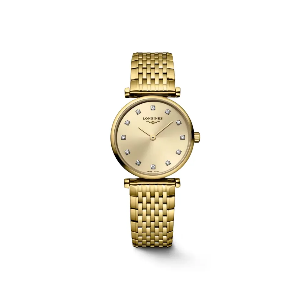 Longines La Grande Classique 24mm L4.209.2.37.8 | Dame Dameure Med Lænke | Dameure I Gulddouble