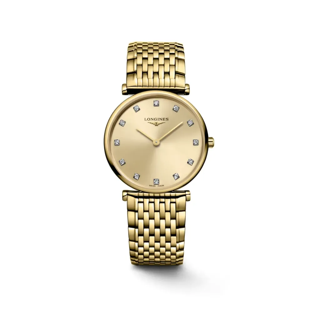 Longines La Grande Classique 29mm L4.512.2.37.8 | Dame Dameure Med Lænke | Dameure I Gulddouble