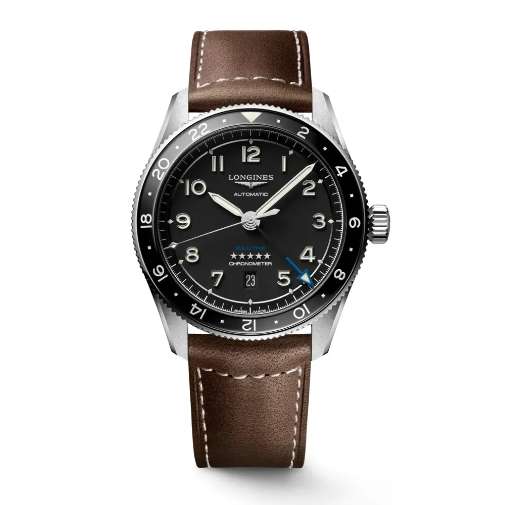 Longines Spirit Zulu Time 42mm L3.812.4.53.2 | Herreure Med Rem | Herreure I Stål