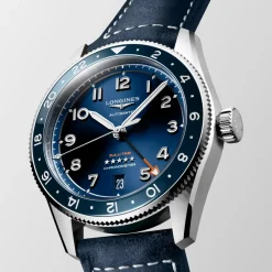Longines Spirit Zulu Time 39mm L3.802.4.93.2 | Herreure Med Rem | Herreure I Stål