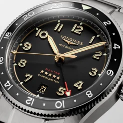 Longines Spirit Zulu Time 39mm L3.802.1.53.6 | Herreure Med Lænke | Herreure I Titanium