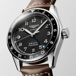 Longines Spirit Zulu Time 39mm L3.802.4.53.2 | Herreure Med Rem | Herreure I Stål