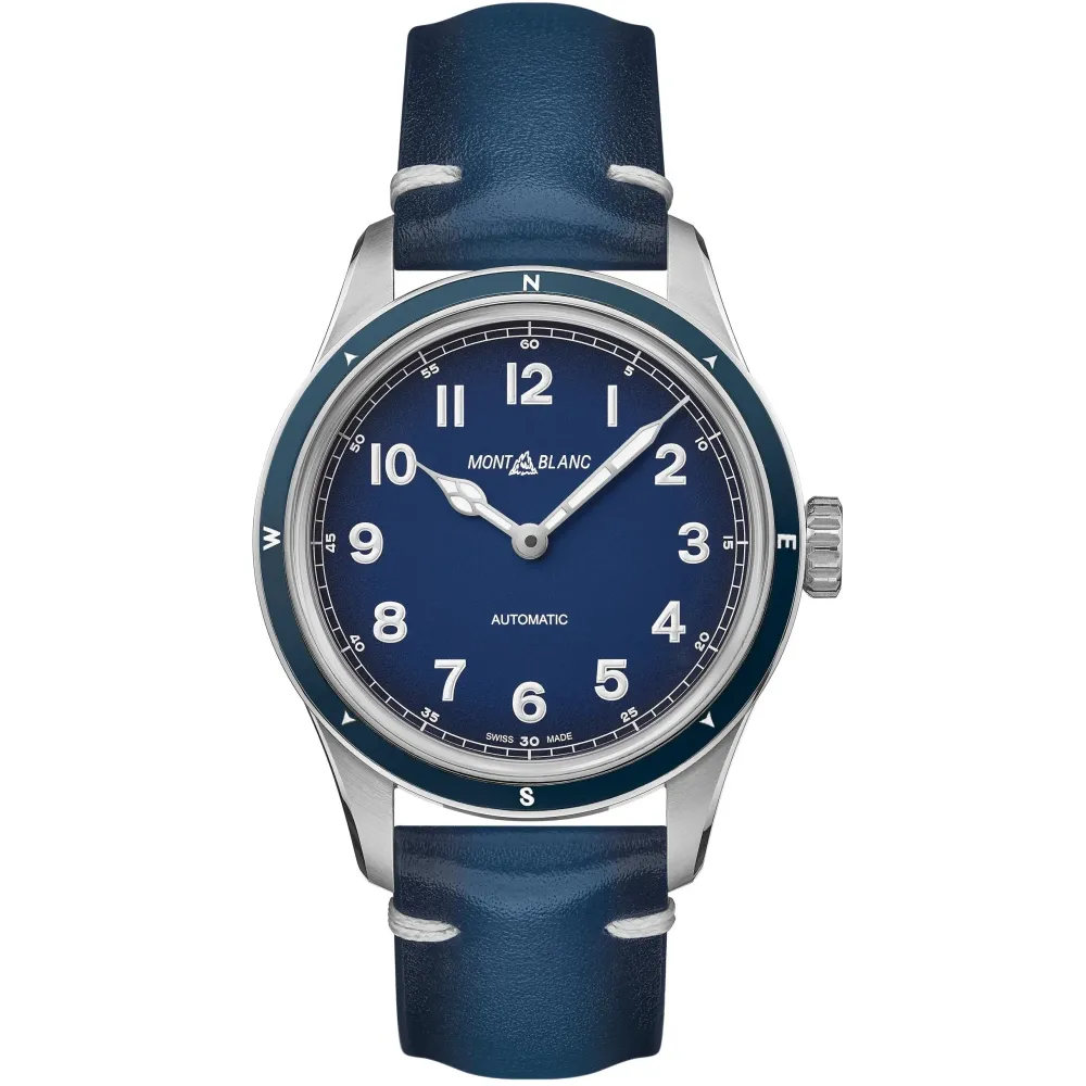 Mont Blanc 1858 Automatic 126758 | Herreure Med Rem | Herreure I Stål