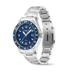 Mont Blanc 1858 GMT 42mm 129616 | Herreure Med Lænke | Herreure I Stål