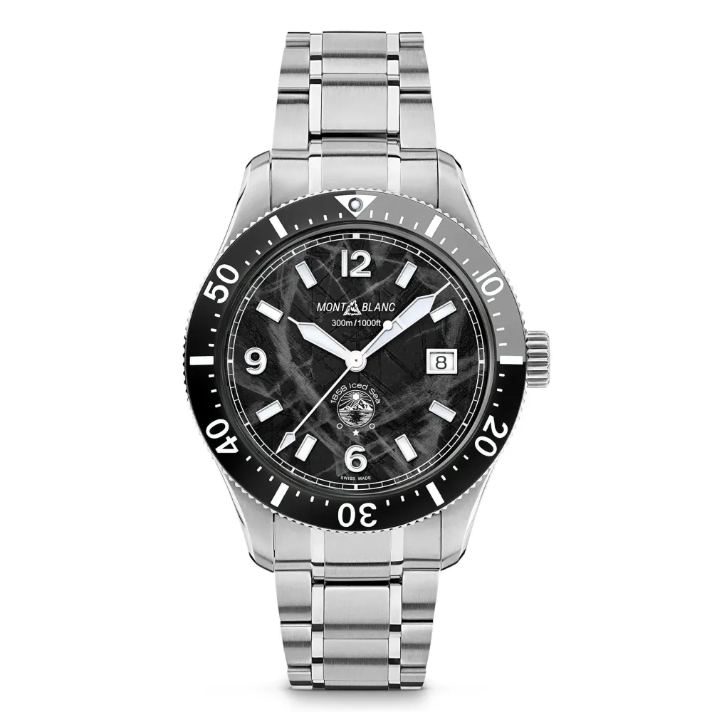 Mont Blanc 1858 Iced Sea Automatic 41mm 129371 | Herreure Med Lænke | Herreure I Stål