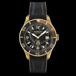 Mont Blanc 1858 Iced Sea Automatic 41mm 133300 | Herreure Med Rem | Herreure I Gulddouble
