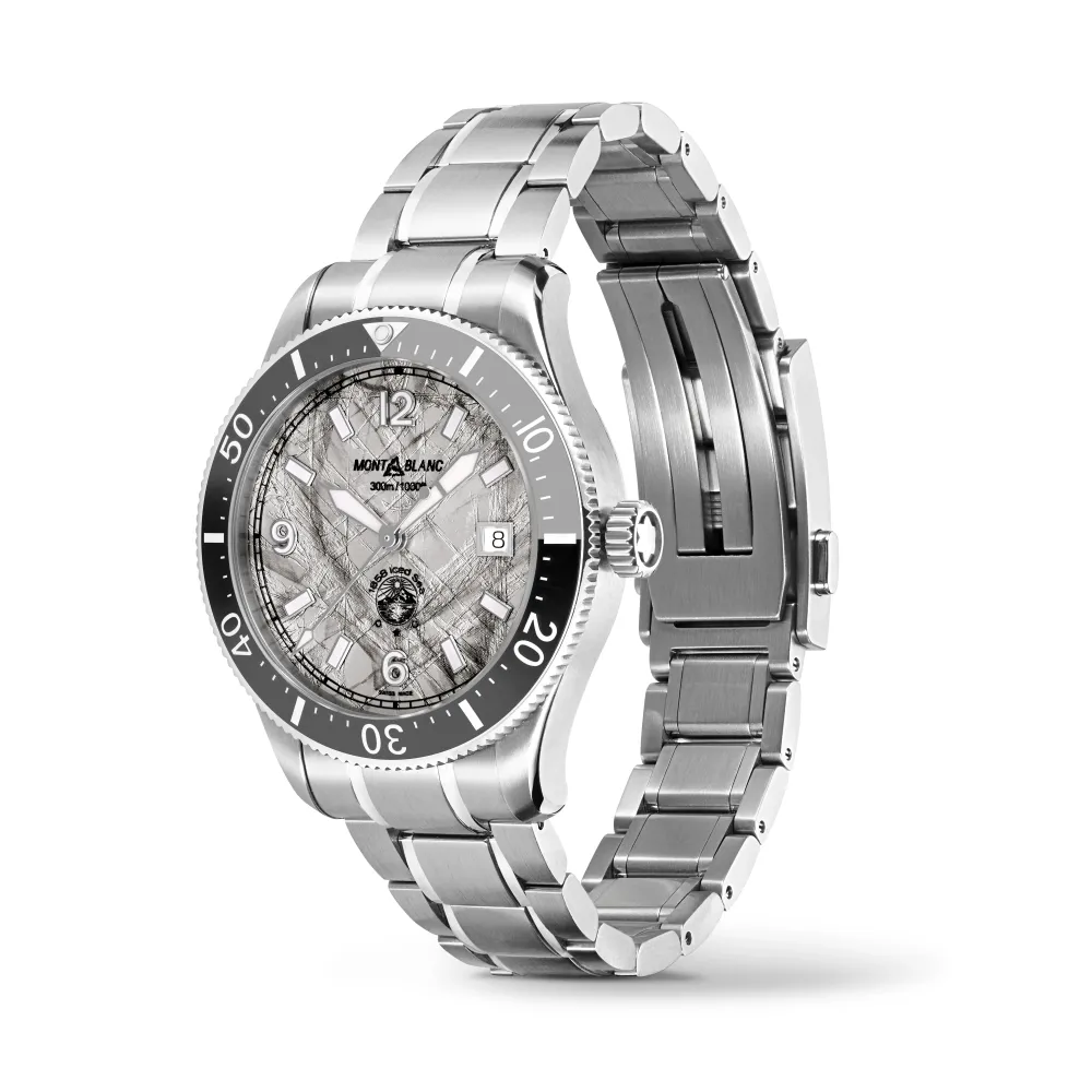 Mont Blanc 1858 Iced Sea Automatic 41mm 130793 | Herreure Med Lænke | Herreure I Stål
