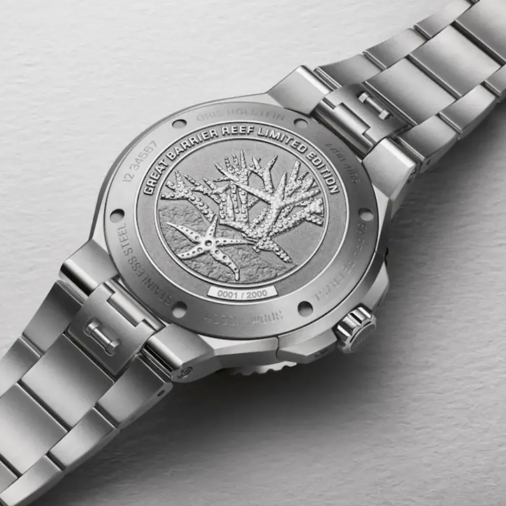 Oris ure Oris Aquis Great Barrier Reef Limited Edition 43,5mm 400 7790 4185 | Herreure Med Lænke | Herreure I Stål