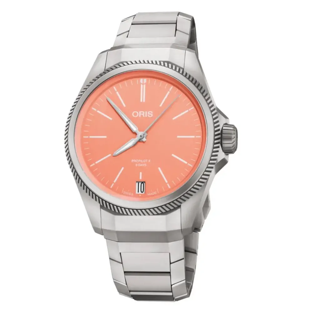 Oris ure Oris ProPilot X 39mm 400 7778 7158MB | Herreure Med Lænke | Herreure I Titanium