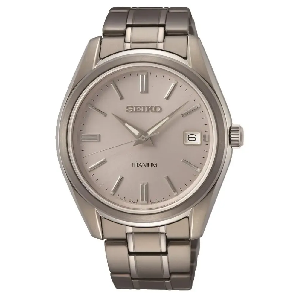 Seiko Essential SUR369P1 | Herreure Med Lænke | Herreure I Titanium