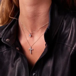 Sif Jakobs Jewellery Sif Jakobs Belluno Croce halskæde SJ-N2394-CZ | Halskæder | Sølvsmykker