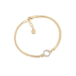 Sif Jakobs Jewellery Sif Jakobs Biella Piccolo armbånd SJ-B337(1)-CZ(YG) | Armbånd | Forgyldte Sølvsmykker