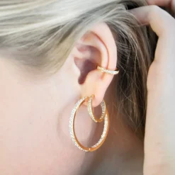 Sif Jakobs Jewellery Sif Jakobs Bovalino øreringe SJ-E1790-CZ(YG) | Øreringe | Forgyldte Sølvsmykker