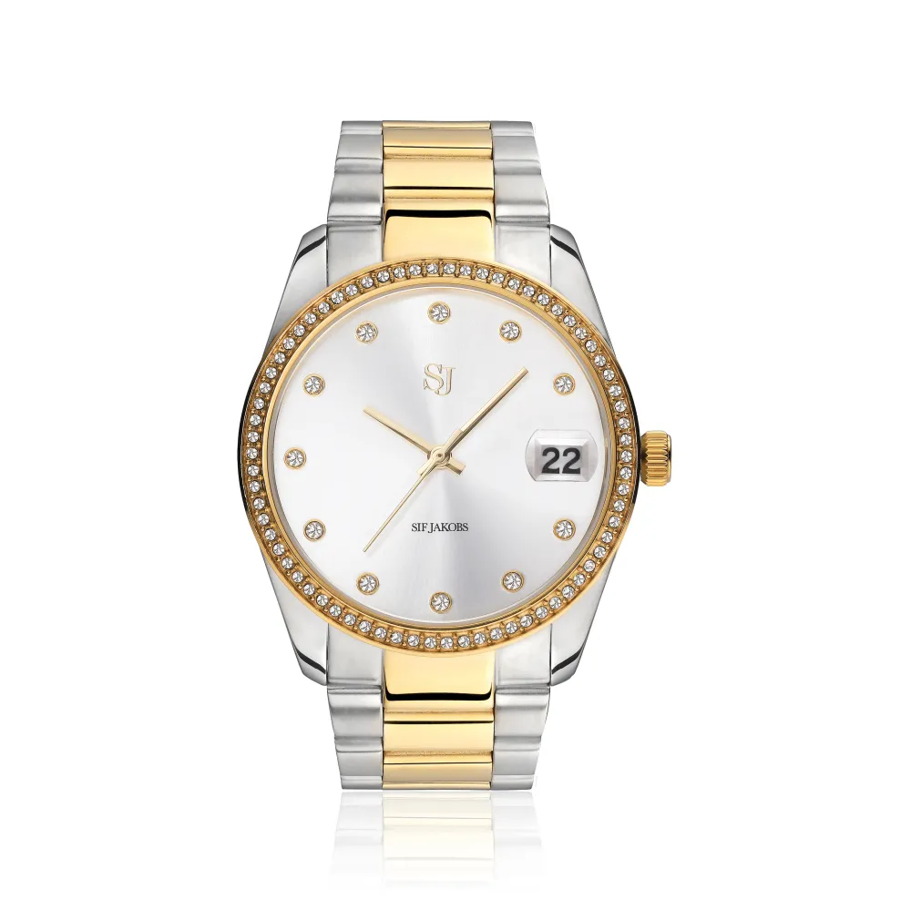Sif Jakobs Jewellery Sif Jakobs Electra ur SJ-W1054-CZ-YG2 | Dame Dameure Med Lænke | Dameure I Bicolor