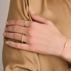 Sif Jakobs Jewellery Sif Jakobs Ellera Ovale armbånd SJ-B2418-CZ-YG | Armbånd | Forgyldte Sølvsmykker
