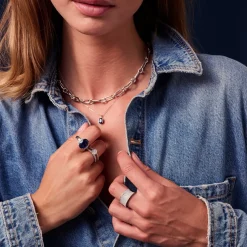 Sif Jakobs Jewellery Sif Jakobs Ellisse Carezza halskæde SJ-N2353-BLCZ | Halskæder | Sølvsmykker