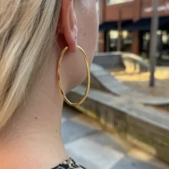 Sif Jakobs Jewellery Sif Jakobs Ellisse Grande øreringe SJ-E2314-CZ-YG | Forgyldte Sølvsmykker
