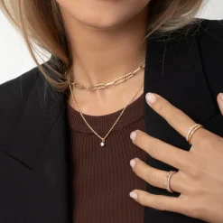 Sif Jakobs Jewellery Sif Jakobs Luce Grande halskæde SJ-C12292-SG | Halskæder | Forgyldte Sølvsmykker