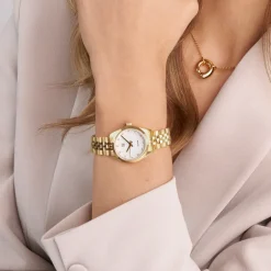 Sif Jakobs Jewellery Sif Jakobs Sophia ur SJ-W1038-CZ-YG | Dame Dameure Med Lænke | Dameure I Gulddouble