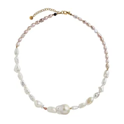 STINE A Jewelry Chunky Glamour Pearl halskæde 2049-02 | Halskæder | Forgyldte Sølvsmykker