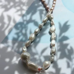 STINE A Jewelry Chunky Glamour Pearl halskæde 2049-02 | Halskæder | Forgyldte Sølvsmykker