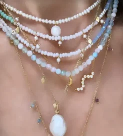 STINE A Jewelry Heavenly Pearl Dream halskæde 2046-02 | Halskæder | Forgyldte Sølvsmykker