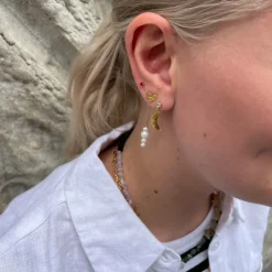STINE A Jewelry Pearl Berries Behind Ear lås 1310-02 | Øreringe | Forgyldte Sølvsmykker