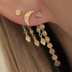 STINE A Jewelry Petit Bella Moon ørering 1281-02 | Øreringe | Forgyldte Sølvsmykker