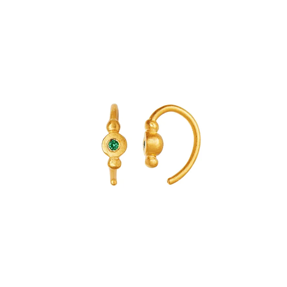 STINE A Jewelry Petit Bon Bon ørering 1005-02-Green | Øreringe | Forgyldte Sølvsmykker