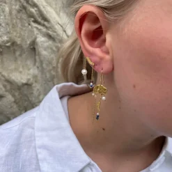 STINE A Jewelry Petit Gold Splash ørering 1306-02 | Øreringe | Forgyldte Sølvsmykker