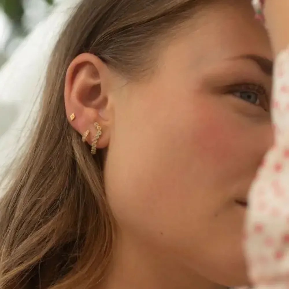 STINE A Jewelry Petit Harlekin ørering 1020-02 | Øreringe | Forgyldte Sølvsmykker