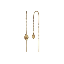 STINE A Jewelry Petit Ile de L'Amour double chain ørering 1238-02 | Øreringe | Forgyldte Sølvsmykker