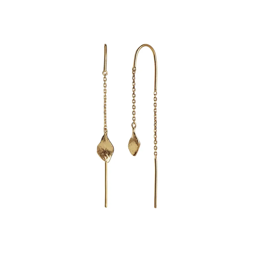 STINE A Jewelry Petit Ile de L'Amour double chain ørering 1238-02 | Øreringe | Forgyldte Sølvsmykker