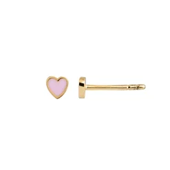 STINE A Jewelry Petit Love Heart ørering 1181-02-Lightpink | Øreringe | Forgyldte Sølvsmykker