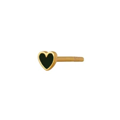STINE A Jewelry Petit Love Heart ørering 1181-02-Black | Øreringe | Forgyldte Sølvsmykker