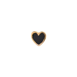 STINE A Jewelry Petit Love Heart ørering 1181-02-Black | Øreringe | Forgyldte Sølvsmykker
