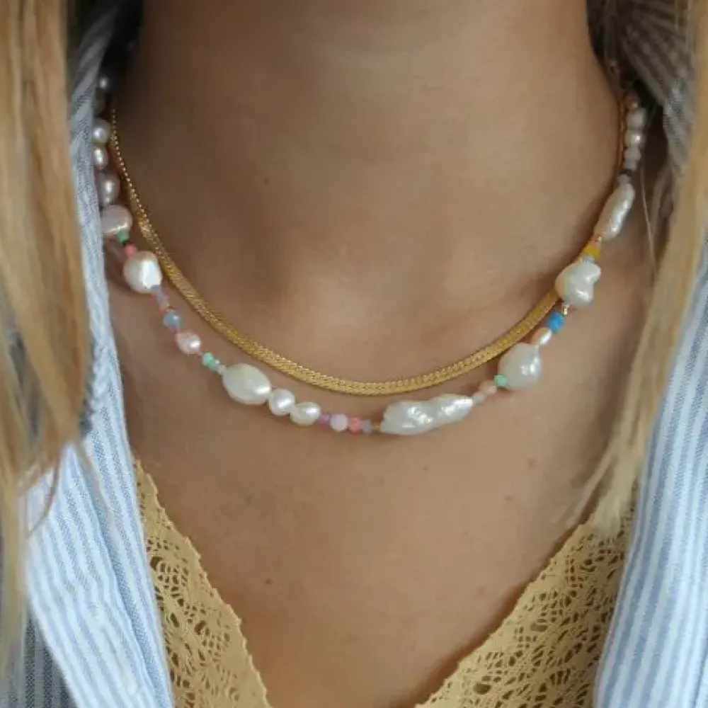 STINE A Jewelry Short Snake halskæde 2019-02 | Halskæder | Forgyldte Sølvsmykker