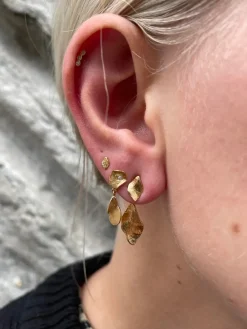 STINE A Jewelry Three Dots ørering 1004-02 | Øreringe | Forgyldte Sølvsmykker