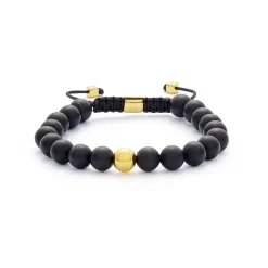 Alexander Lynggaard smykker Alexander Lynggaard ColorUp Onyx Matte 8mm Braided B00083| Herresmykker|Armbånd