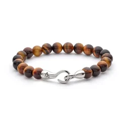 Alexander Lynggaard smykker Alexander Lynggaard Tiger Eye with Hook 8mm F00220| Herresmykker|Sølvsmykker