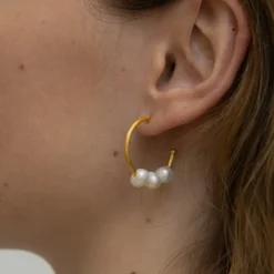 byBiehl smykker ByBiehl Emily Hoops Small øreringe 4-4700WP-GP| Forgyldte Sølvsmykker|Øreringe
