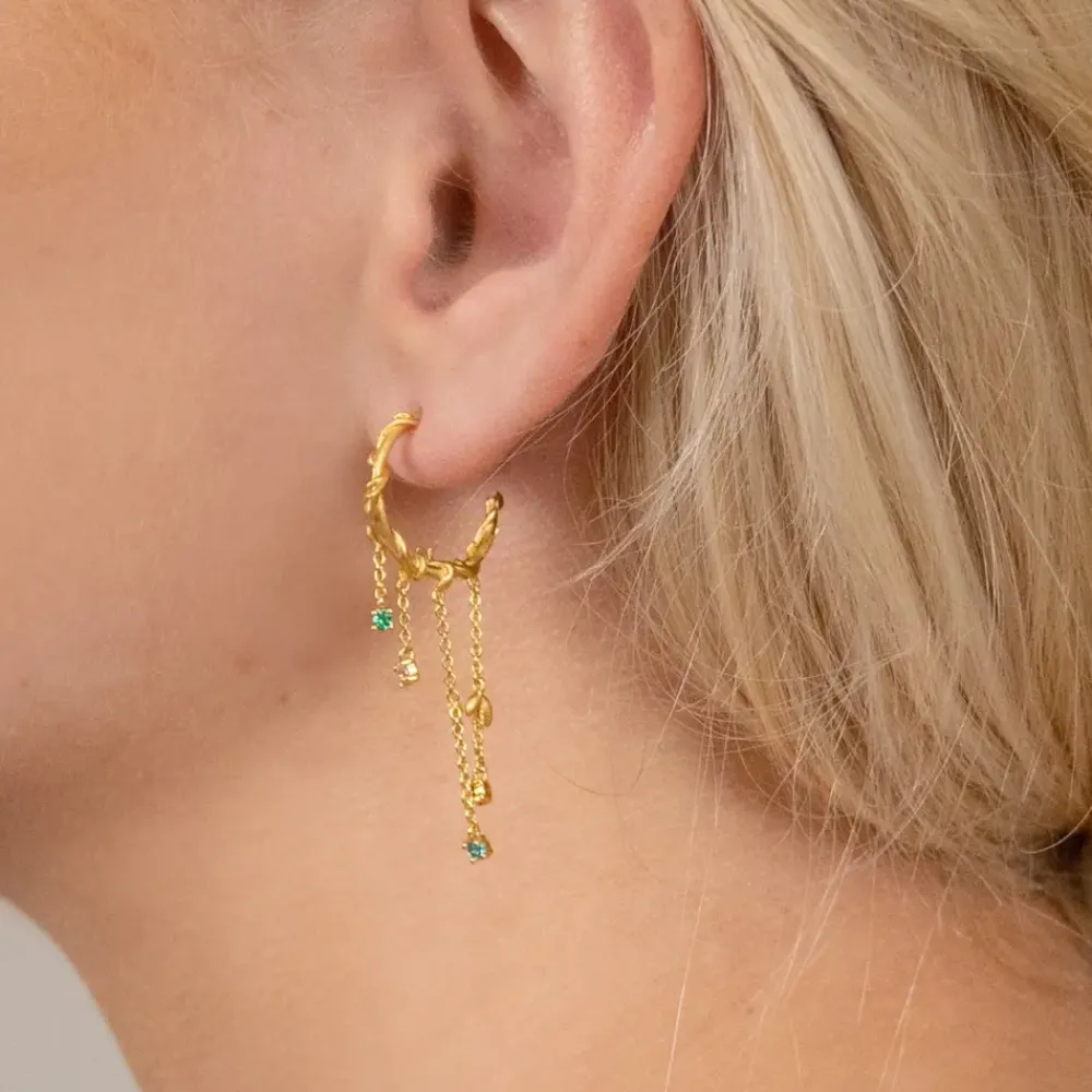 byBiehl smykker ByBiehl Jungle Ivy Hoops Mini øreringe 4-3112M-GP| Forgyldte Sølvsmykker|Øreringe