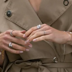 byBiehl smykker ByBiehl Ocean Flow Duo Sparkle ring 5-4207A-R| Sølvsmykker|Ringe