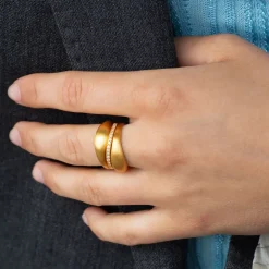 byBiehl smykker ByBiehl Ocean Flow ring 5-4201-GP| Forgyldte Sølvsmykker|Ringe