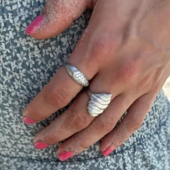 byBiehl smykker ByBiehl Ocean Flow Sparkle ring 5-4202A-R| Sølvsmykker|Ringe