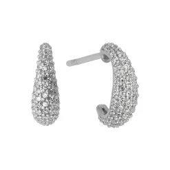 byBiehl smykker ByBiehl Ocean Flow Sparkle Hoops Small øreringe 4-4204-R| Sølvsmykker|Øreringe